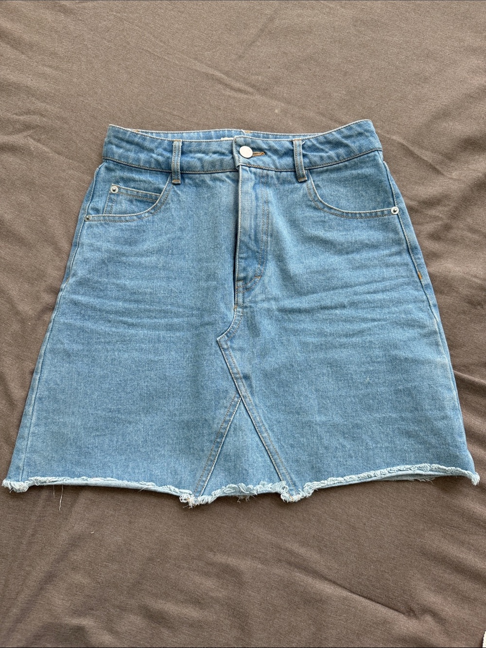 twik Light Blue Denim A-Line Skirt